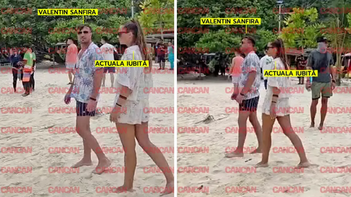 Valentin Sanfira a uitat-o deja pe Codruța Filip? Artistul a fost văzut cu o domnișoară misterioasă, copia fidelă a fostei sale soții