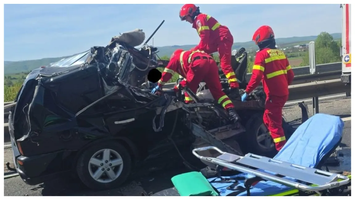 Trafic blocat pe autostrada A 1 după un accident în care au fost implicate un camion şi un autoturism