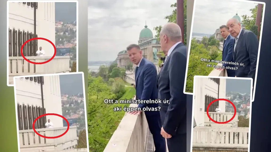 Peter Magyar l-a filmat pe ascuns pe Viktor Orban și l-a ironizat pe rețelele sociale: ”Oare ce citește? Discursul de rămas bun?”