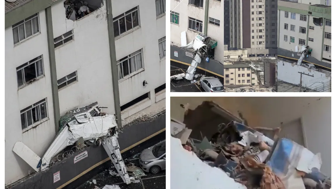 Avion prăbuşit peste un cartier de blocuri, imagini şocante. Trei dintre pasageri au murit FOTO şi VIDEO