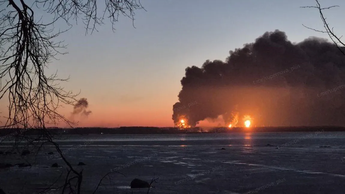 Un atac cu drone ucrainene a provocat un incendiu la terminalul petrolier din Novorossiisk