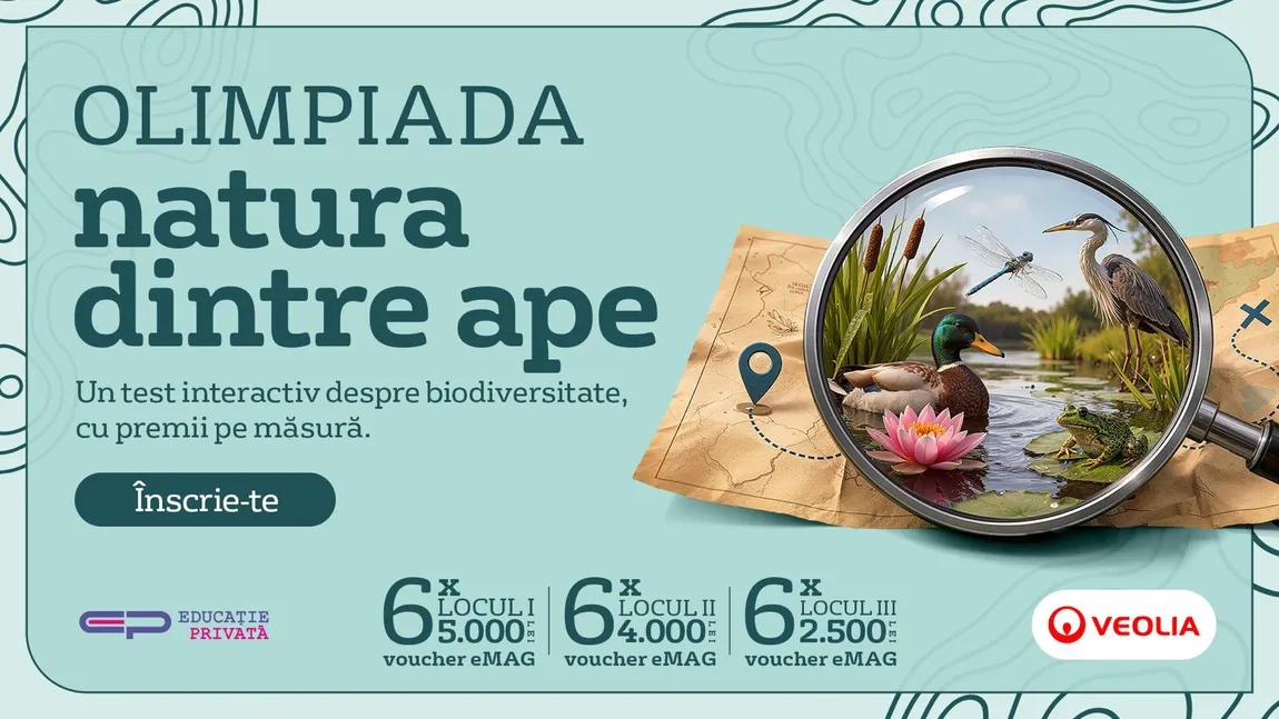 Veolia România continuă Olimpiada de Biodiversitate „Natura dintre Ape”, la nivel național