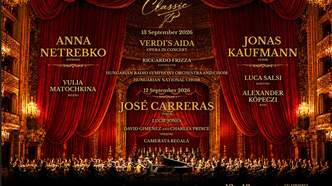 Masters of Classic (12–13 septembrie 2026) revine la București: o sărbătoare a operei și muzicii clasice