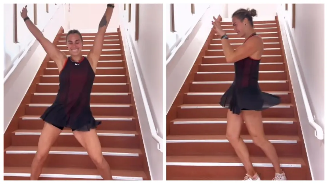 VIDEO Sabalenka și-a ”brevetat” propriul dans! Imagini spectaculoase cu numărul 1 mondial, de la Roland Garros