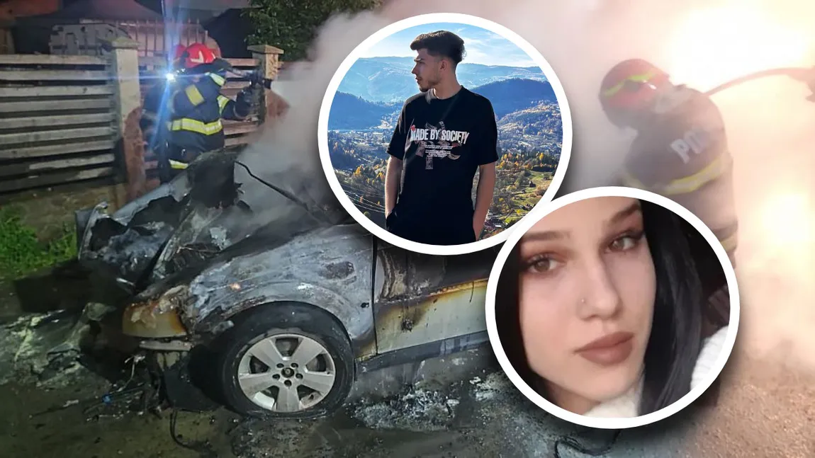 Ei sunt tinerii care au murit în urma accidentului din Vrancea. Alex și Miruna nu au mai putut ieși din mașina cuprinsă de flăcări