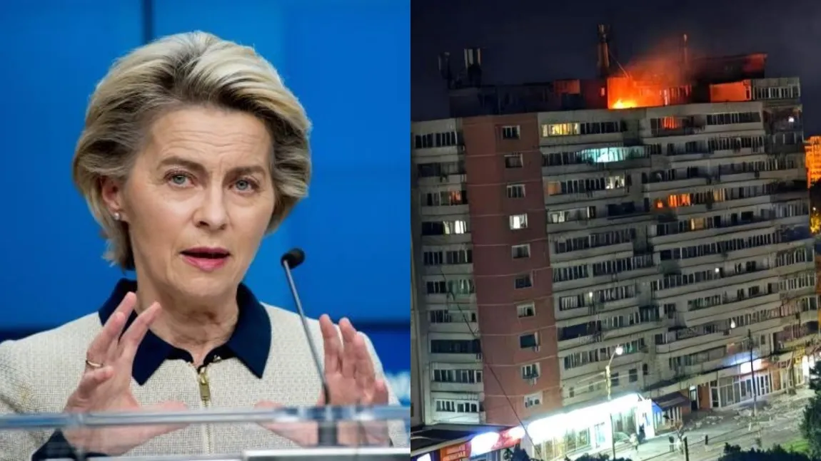Ursula von der Leyen condamnă atacul Rusiei care a condus la prăbușirea unei drone pe un bloc din Galați: „Războiul de agresiune al Rusiei a depășit încă o linie” / „Suntem pe deplini solidari cu România și poporul său”