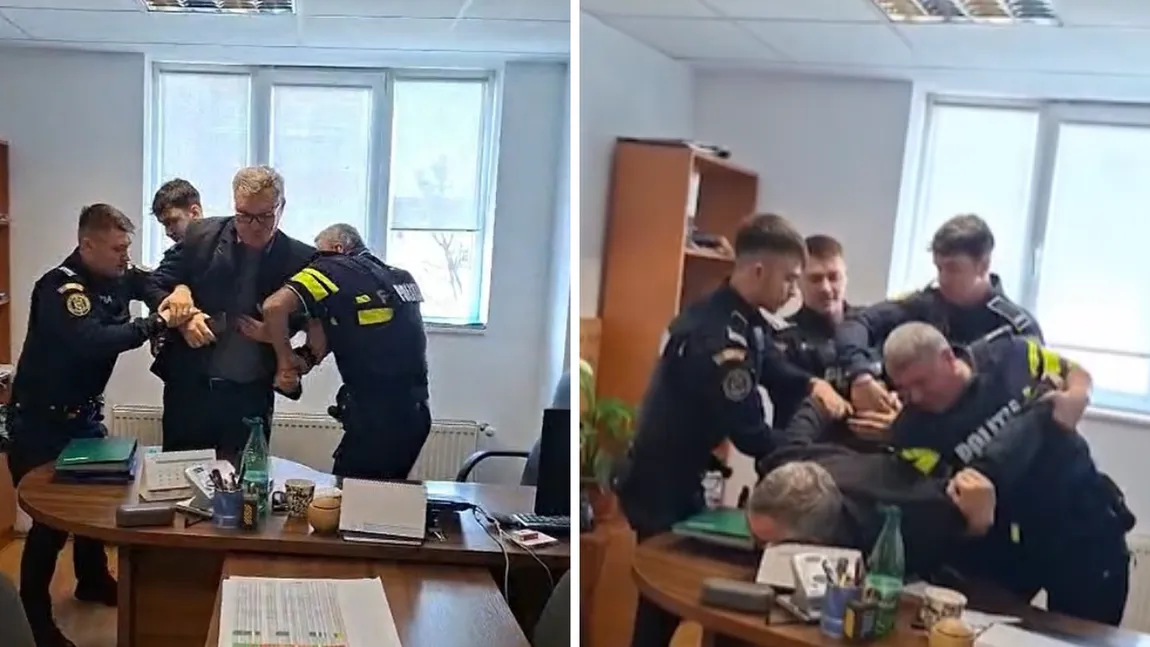 VIDEO Lovitură la Garda Forestieră: Fostul șef, ridicat de polițiști și scos în cătușe chiar din birou