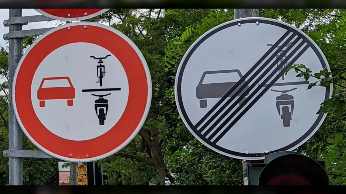 Ce semnificație are indicatorul rutier cu o mașină, o bicicletă și o motocicletă. Șoferii care îl ignoră pot primi o amendă de 70 de euro