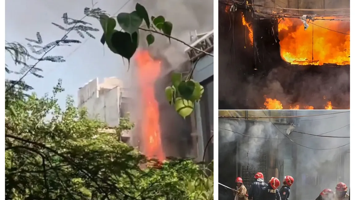 Incendiu devastator la un hotel din New Delhi, cel puţin 20 de morţi. Clienţii au sărit de la etaj ca să se salveze VIDEO