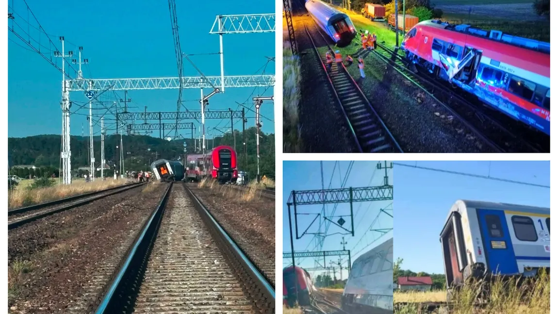 Cod roşu de intervenţie, noi imagini cu trenurile de pasageri care s-au ciocnit în Polonia. Creşte bilanţul victimelor