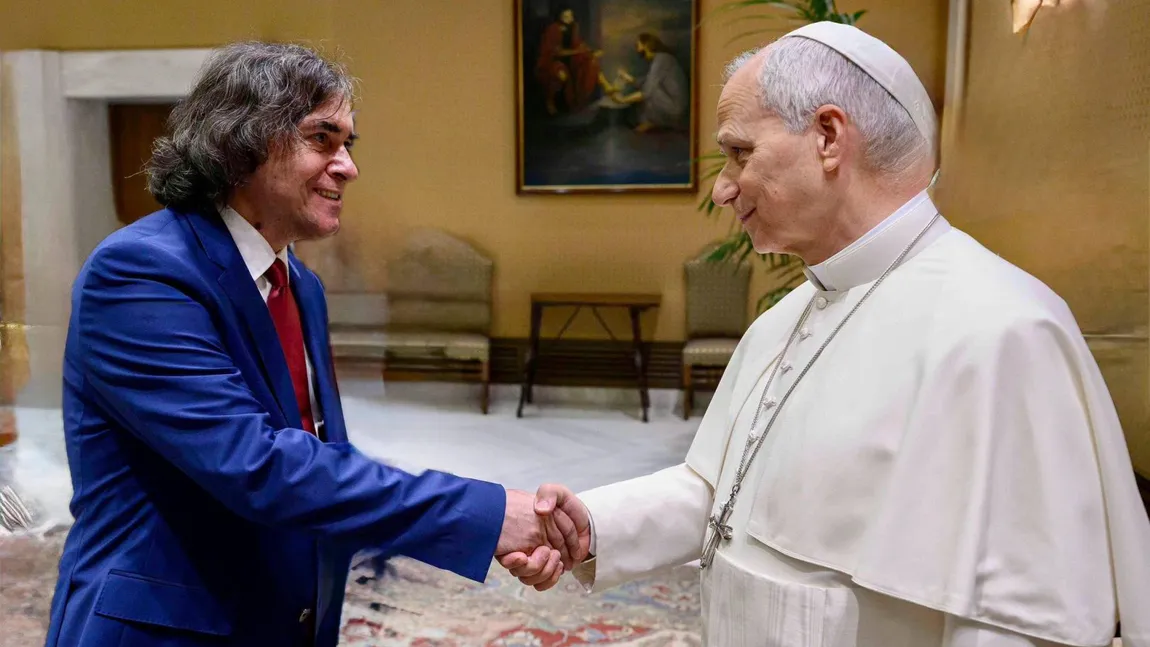 Mircea Cărtărescu, invitat de Papa Leon al XIV-lea la Vatican, cu ocazia centenarului editurii Sfântului Scaun: 
