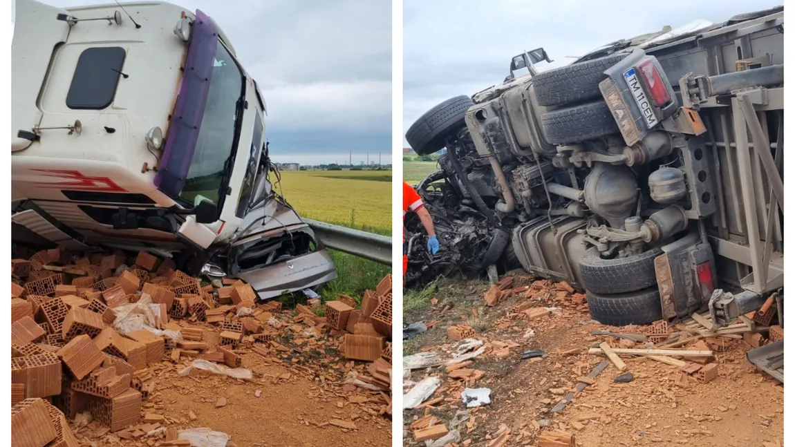 Accident grav pe Centura Timișoarei. Un bărbat a murit pe loc, imagini șocante de la fața locului