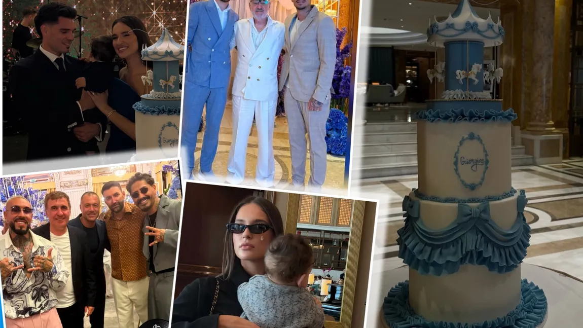 Petrecere de moț pe lux și opulență pentru fiul lui Ianis Hagi. Invitați aleși pe sprânceană au venit să se bucure alături de micuțul Giorgios