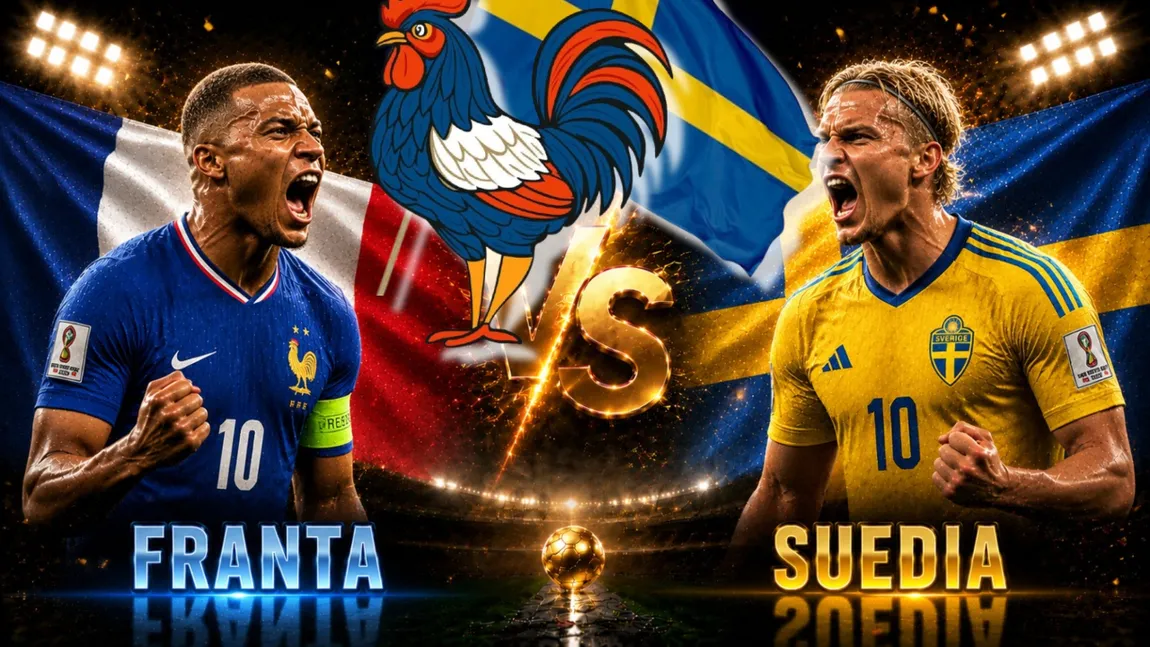 ANTENA 1 ONLINE FRANŢA - SUEDIA LIVE VIDEO STREAMING. Mbappe şi Dembele reintră în scenă pe stadionul care va găzdui finala CM 2026