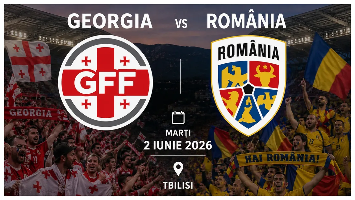 LIVE ANTENA 1 Georgia - România (ora 20:00) ONLINE VIDEO. Surprize în primul 11 la revenirea lui Gică Hagi