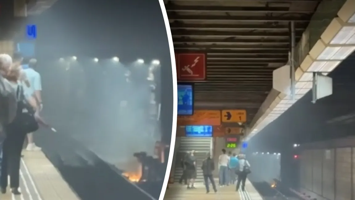 Incendiu în stația de metrou Piața Iancului. Toate persoanele aflate pe peron au fost evacuate, circulația a fost întreruptă