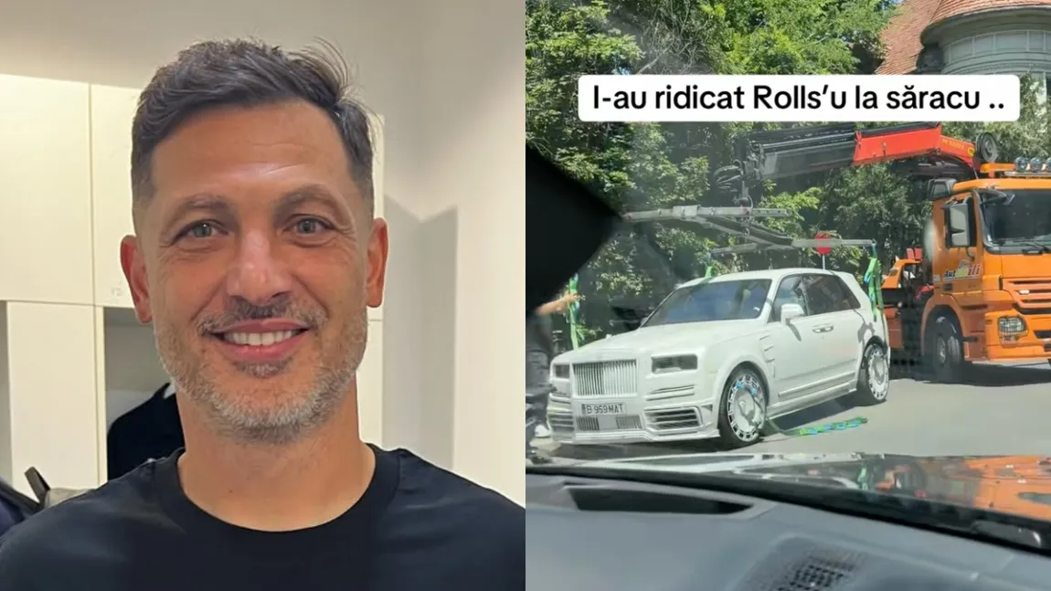 Mirel Rădoi a rămas fără Rolls-Royce-ul său de peste 700.000 de euro în București. Poliția nu l-a iertat! VIDEO