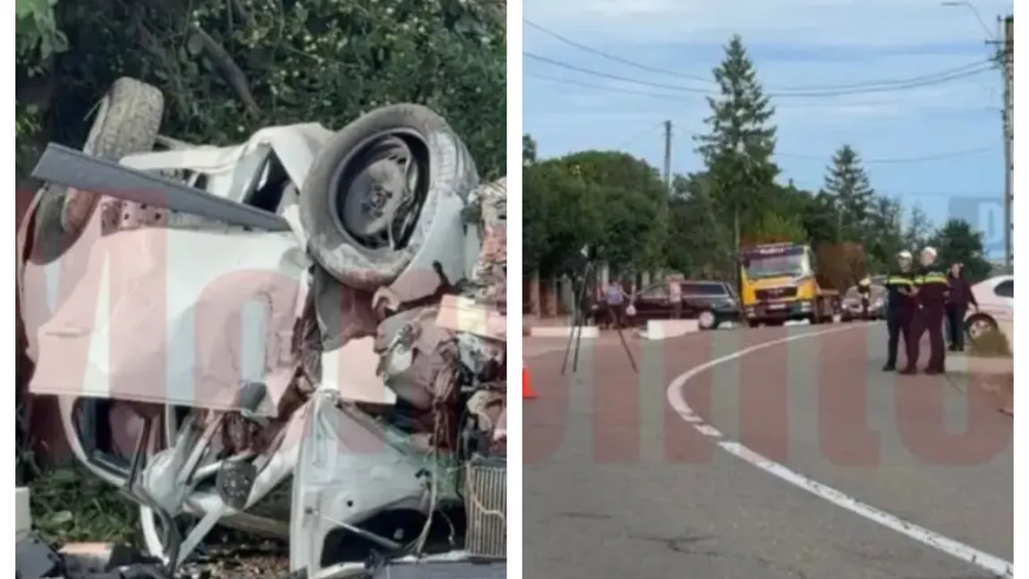 Accident cumplit în județul Suceava. Un șofer a murit pe loc după ce a intrat cu mașina într-un cap de pod, imagini șocante de la fața locului