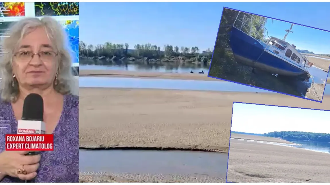 EXCLUSIV Dunărea seacă, porturi închise și nave blocate. Cupola de foc accentuează seceta, Roxana Bojariu: „Din păcate, și România intră în ierarhia de vulnerabilitate”
