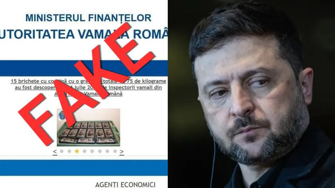 Autoritatea Vamală Română dezminte zvonurile potrivit cărora ar fi confiscat cocaină cu chipul lui Volodimir Zelenski: „Dezinformarea nu ocoleşte pe nimeni, nici măcar instituţiile statului”