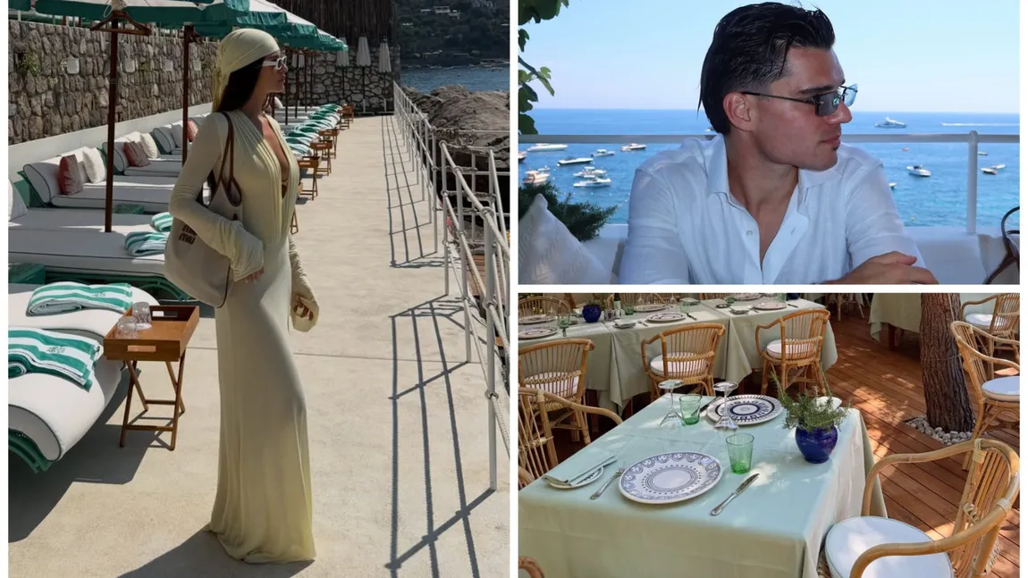 FOTO Escapadă romantică pe Coasta Amalfitană. Cum au fost surprinși Elena și Ianis Hagi în Positano