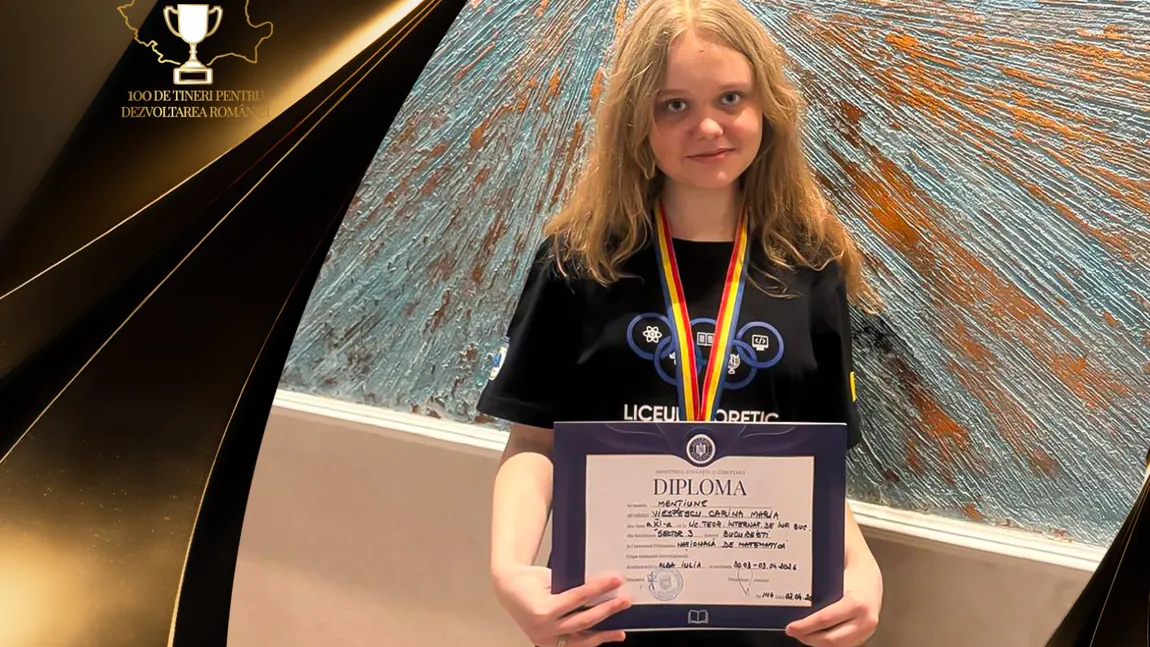 La doar 18 ani, românca care a cucerit două medalii mondiale de aur scrie deja cărți pentru alți elevi și se înscrie în „100 de tineri pentru dezvoltarea României”