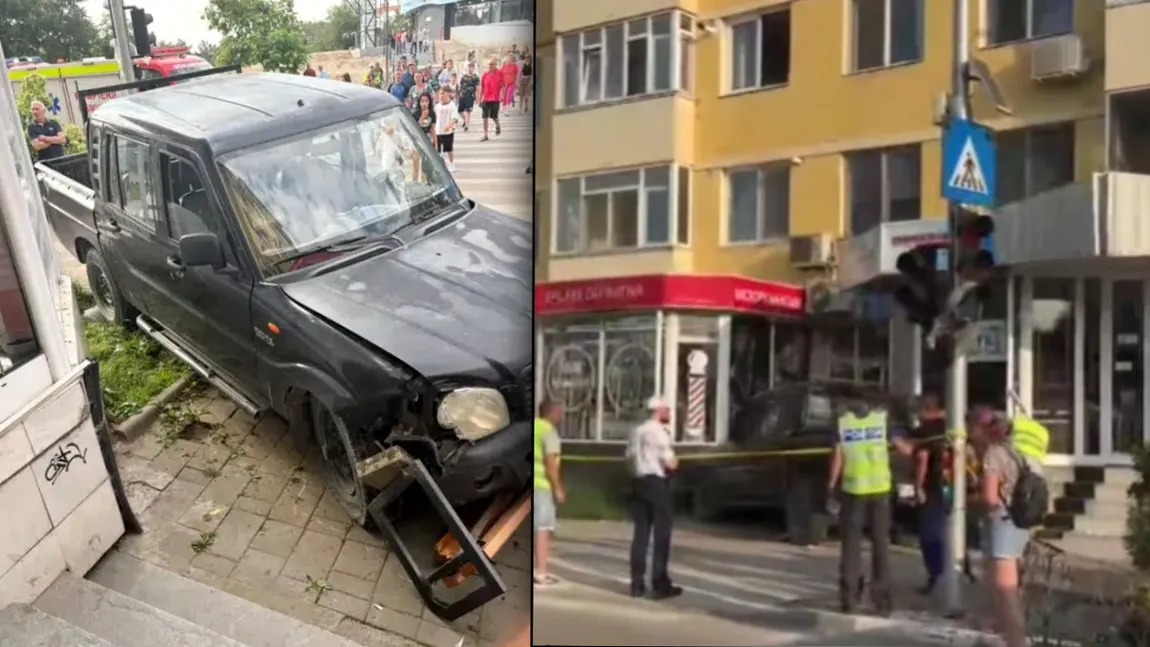 O femeie, ucisă în timp ce stătea pe o bancă. Un șofer din Tulcea a intrat cu mașina pe trotuar