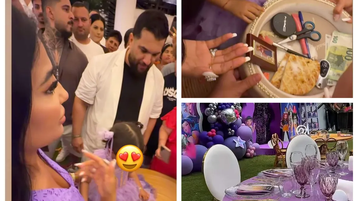 Tzancă Uraganu și Marymar i-au rupt turta fetiței lor. Ce a ales Anastasia de pe tăviță, imagini fabuloase de la petrecerea dată dată de manelist