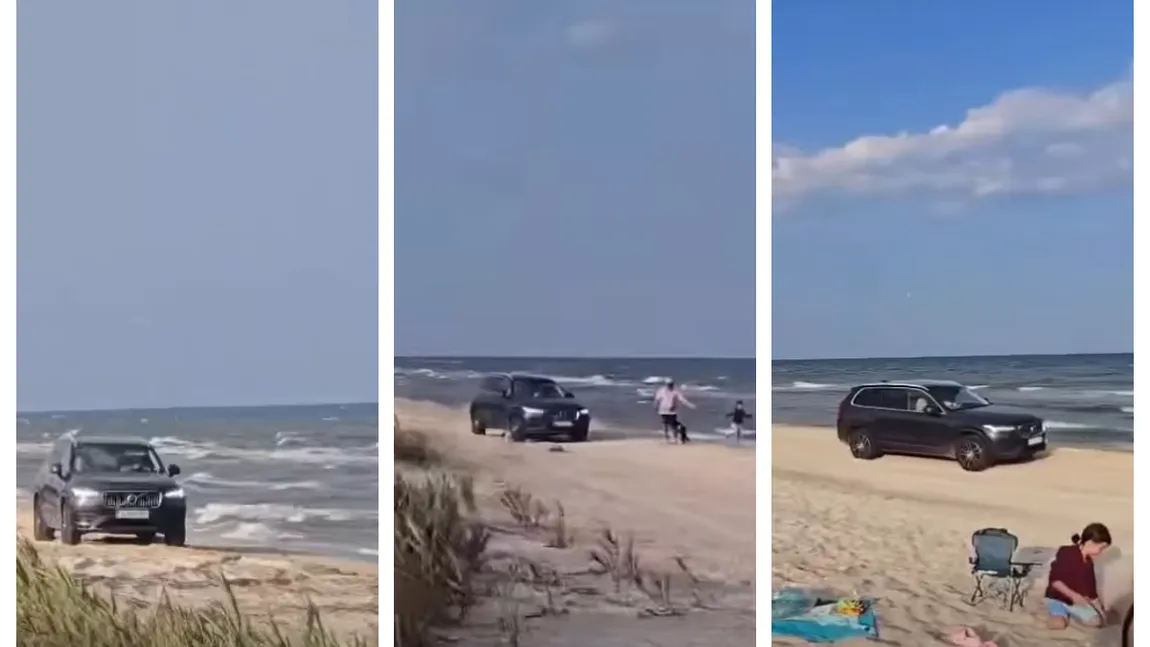 Amenda uriașă pe care a primit-o un bucureștean care s-a plimbat cu mașina printre turiștii de pe plaja din Vadu. IMAGINI VIRALE