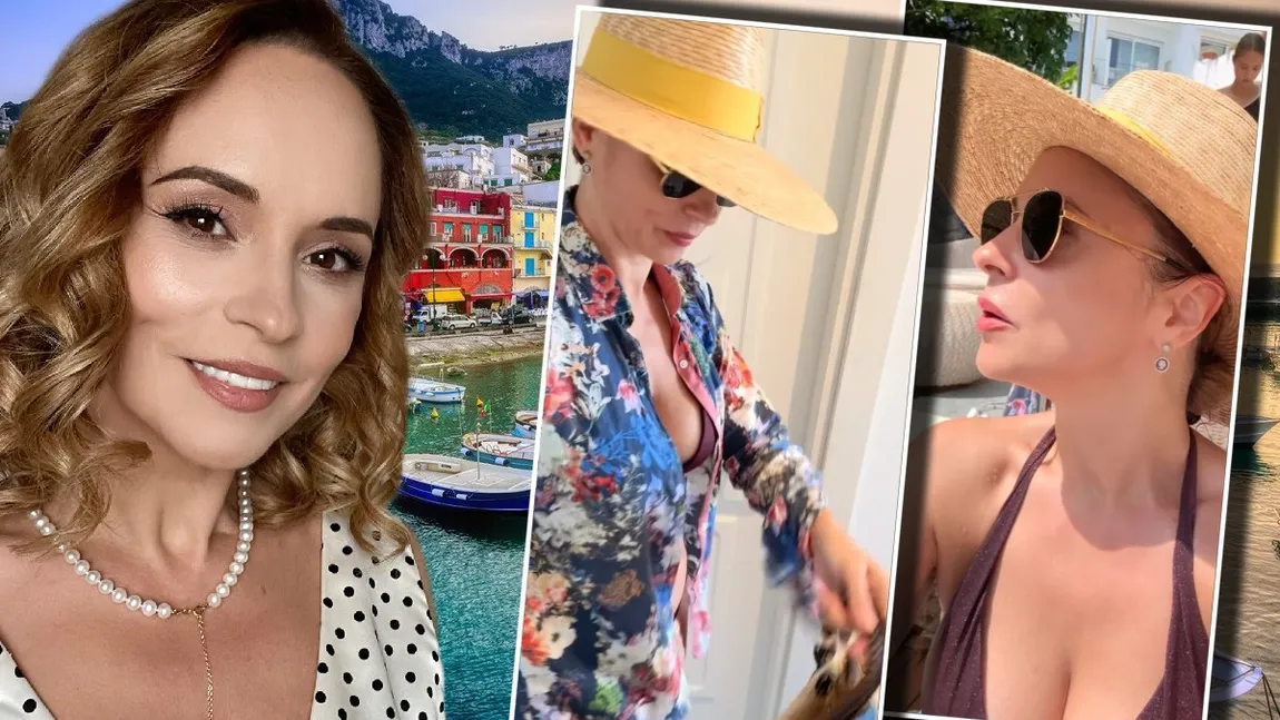 Imagini spectaculoase cu Andreea Marin în insula Capri. Fosta 
