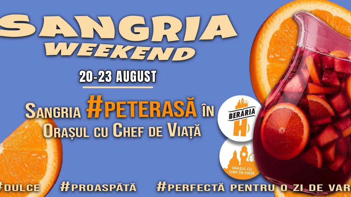 Sangria Weekend la Berăria H: patru rețete de sangria pe terasa din Herăstrău, 20–23 august 2026