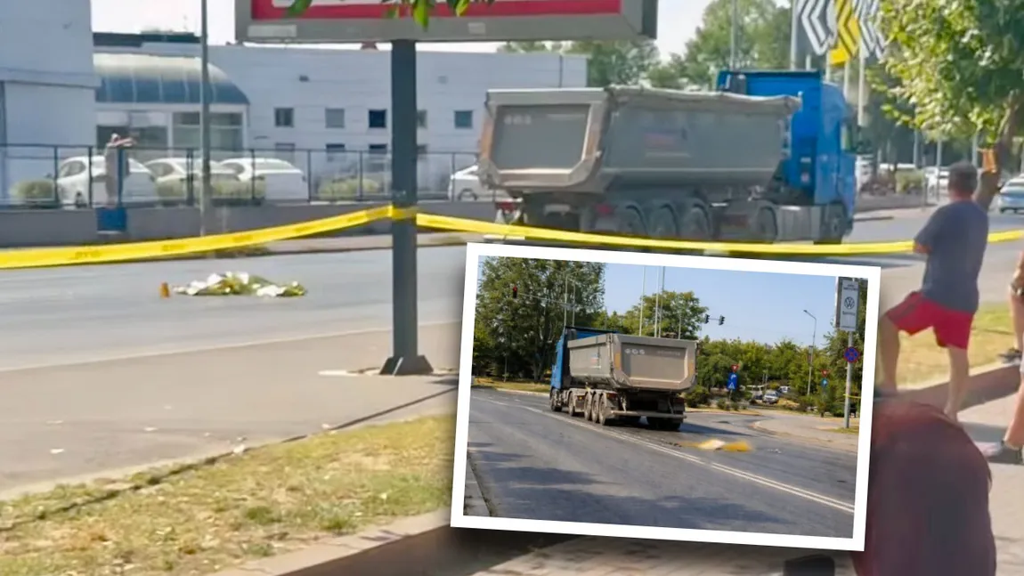 Accident grav în Capitală. O femeie în vârstă de 29 de ani a murit sub privirea fetiței sale după ce a fost lovită de un camion