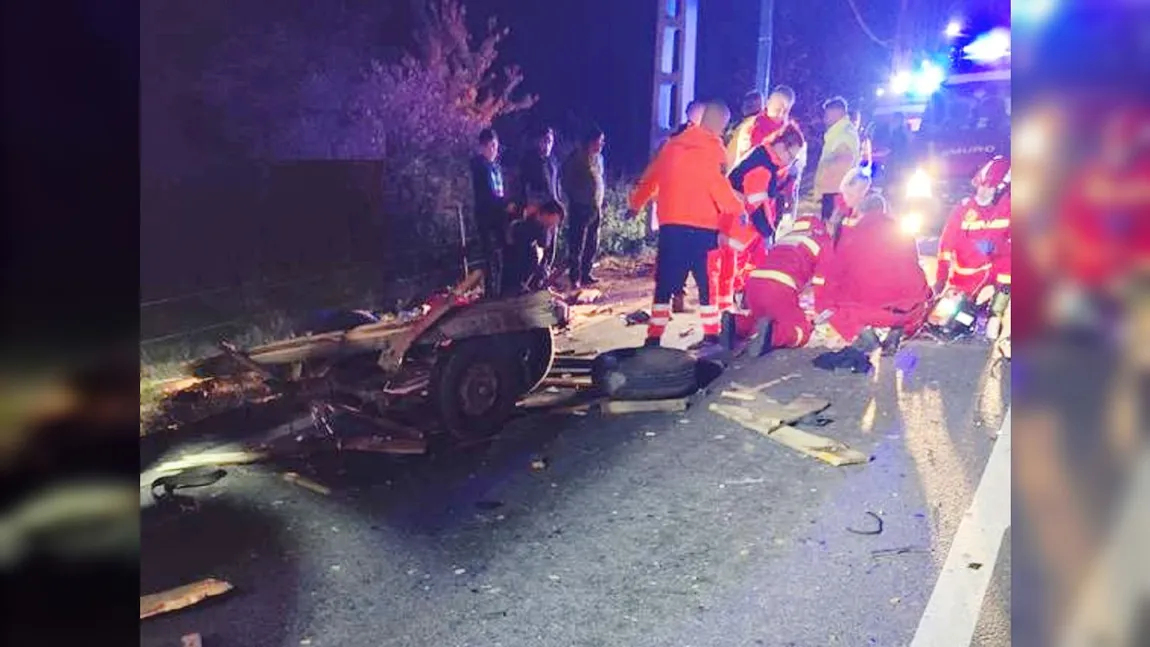 Accident grav în județul Sibiu. Șase persoane, între care un copil, au fost rănite după ce un microbuz a lovit o căruță