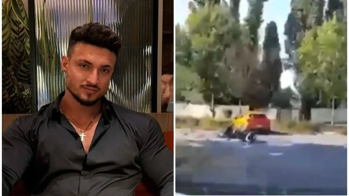 Primele imagini de la accidentul lui Andrei Bordeianu. Influencerul a fost aruncat în aer de pe motocicletă