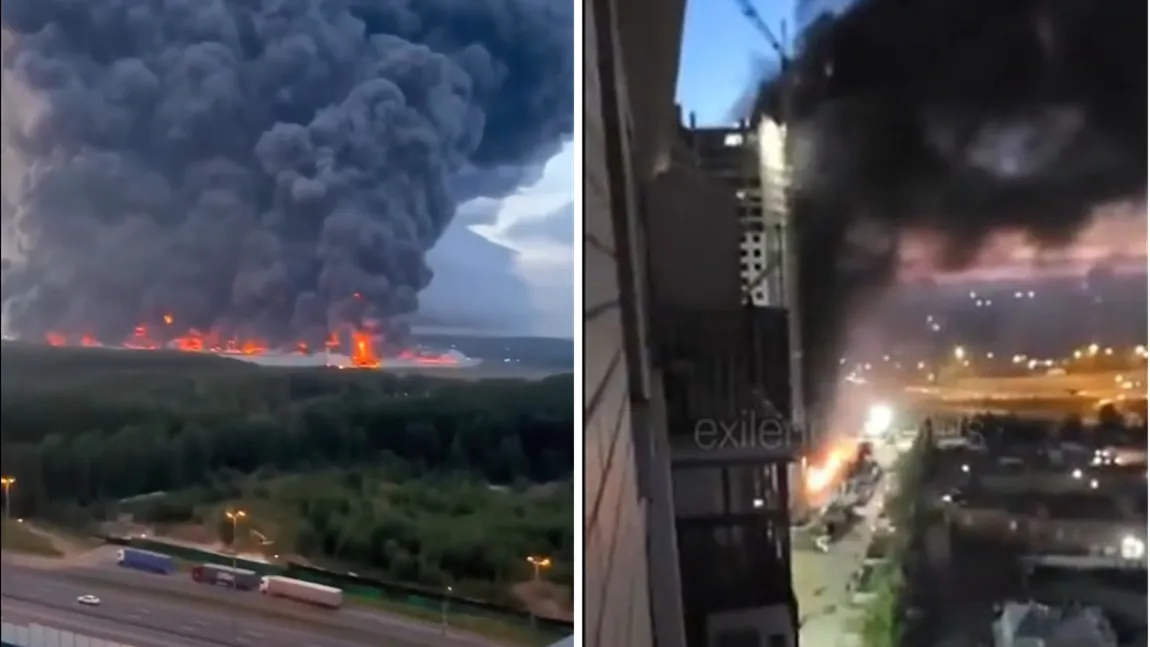 Potop de drone peste Moscova, în cel mai intens atac de acest fel din ultimii doi ani. Capitala Rusiei, bombardată masiv, oamenii fug mâncând pământul din calea atacurilor VIDEO