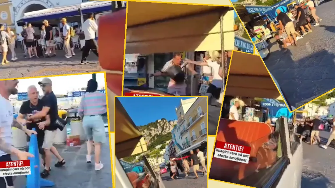 Bătaie în toată regula într-o destinație de lux celebră. Și-au împărțit pumni, picioare și scaune în văzul tuturor: „Imaginile sunt îngrijorătoare. Este inacceptabil să vezi oameni luptându-se cu scaune, lovindu-se cu pumnii și picioarele în plină zi” VIDEO