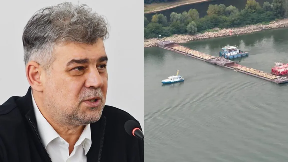 Marcel Ciolacu critică dur operațiunea de scufundare a barjelor în Dunăre: „Nu s-a întâmplat nimic, fiindcă normal că s-au schimbat curenții, era logic. Să vedeți cât o să ne coste să le scoatem de acolo”