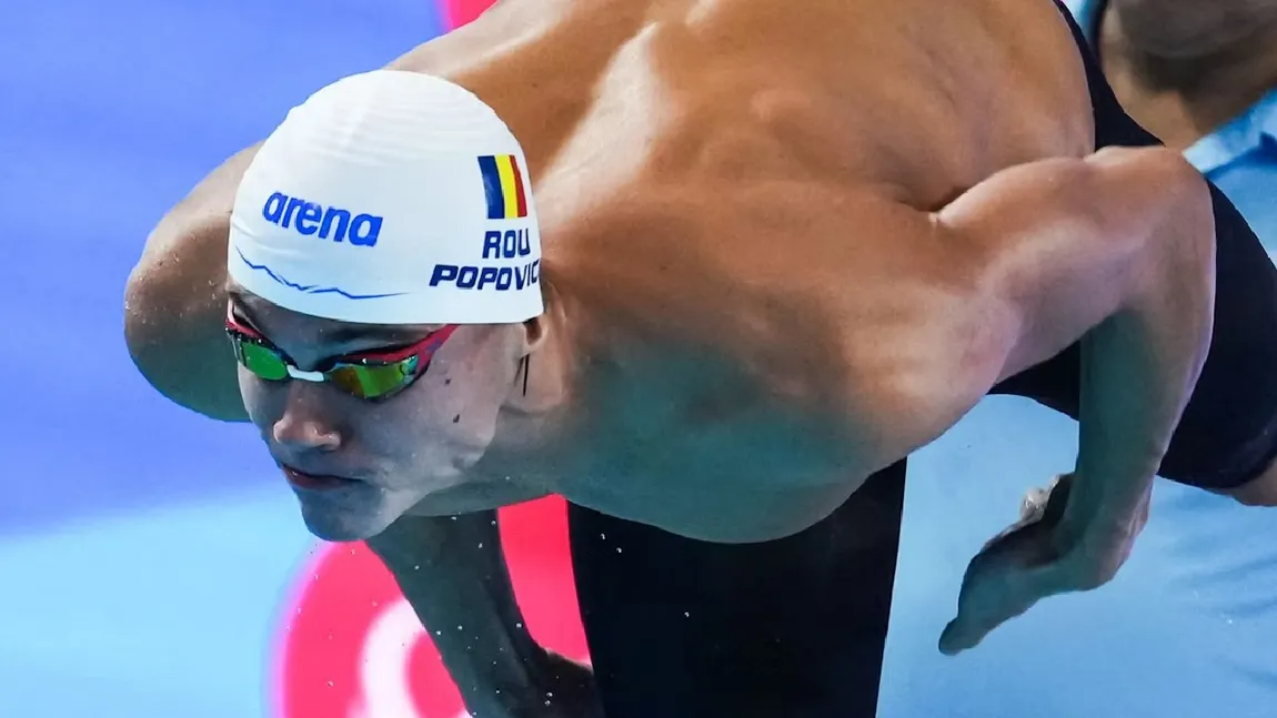 David Popovici a câștigat detașat seriile de 100 m liber la Campionatele Europene de la Paris și trece mai departe în semifinale