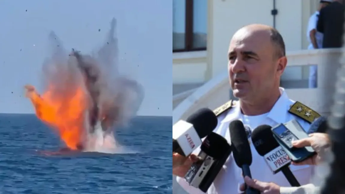 Șeful Forțelor Navale Române anunță că dronele distruse în zona Neptun Deep erau de proveniență rusească: „Avem astăzi un număr de 159 de mine marine descoperite şi distruse în bazinul Mării Negre”