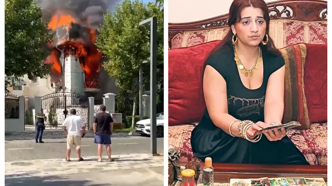 Palatul de sute de mii de euro al vrăjitoarei Vanessa s-a făcut scrum într-un incendiu de proporții. Copiii clarvăzătoarei ar fi încercat să stingă flăcările cu parfum