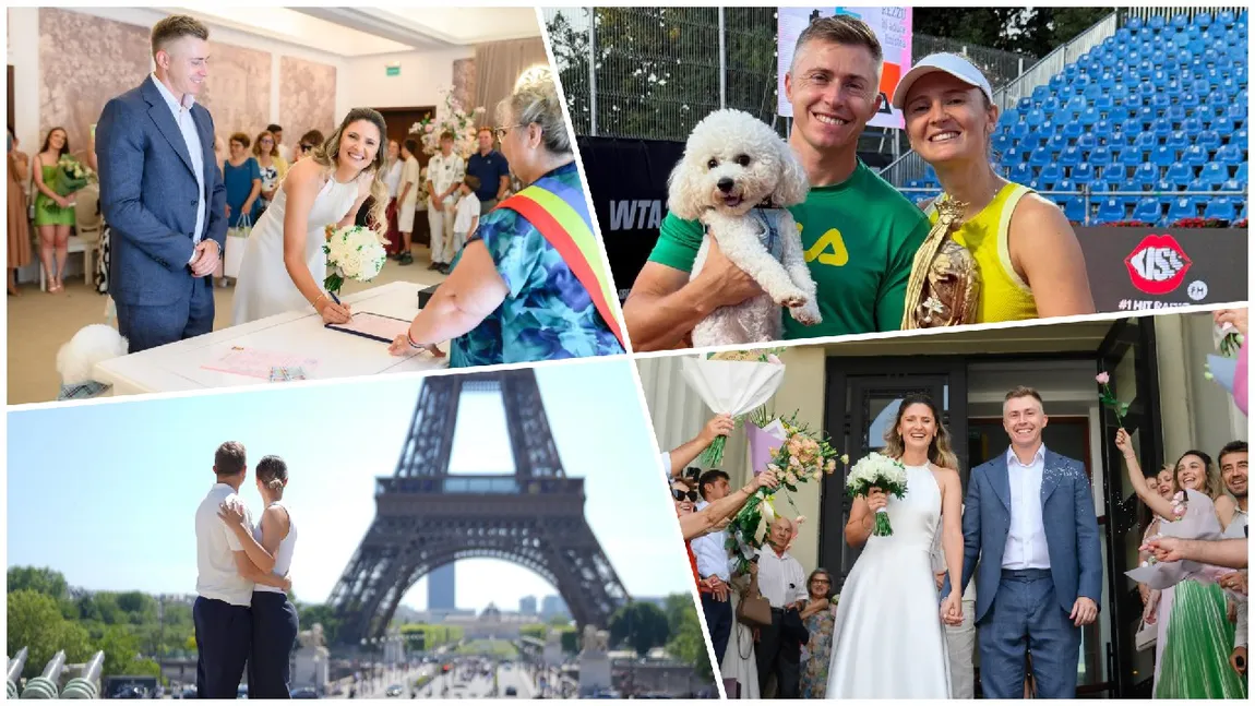 Irina Begu s-a căsătorit cu antrenorul ei. Primele imagini de la cununia civilă extrem de discretă
