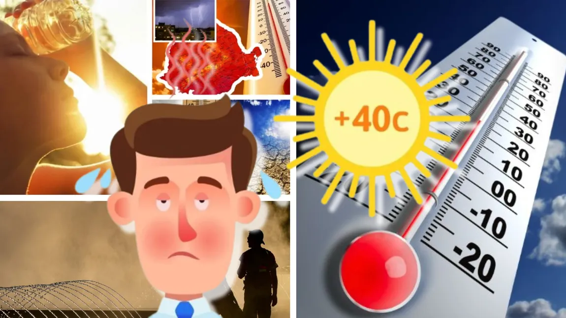 Furtuni după caniculă în România. Unde se mențin temperaturi de 40 de grade