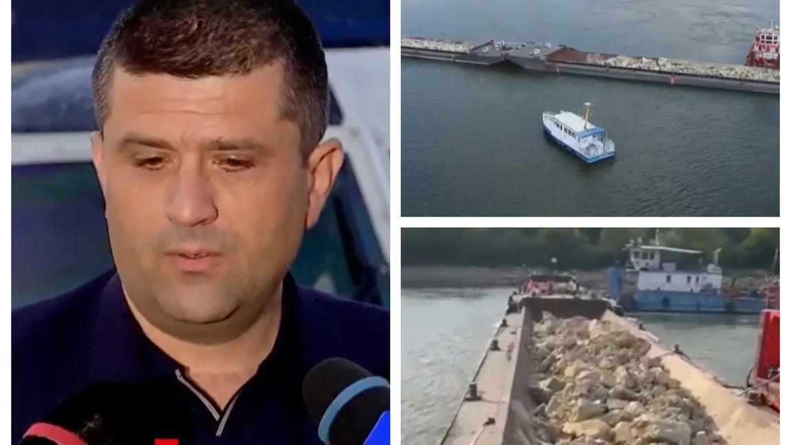Primele două barje au fost scufundate în Dunăre, după zile întregi de amânări. Ministrul Radu Miruță explică de ce a durat atât de mult