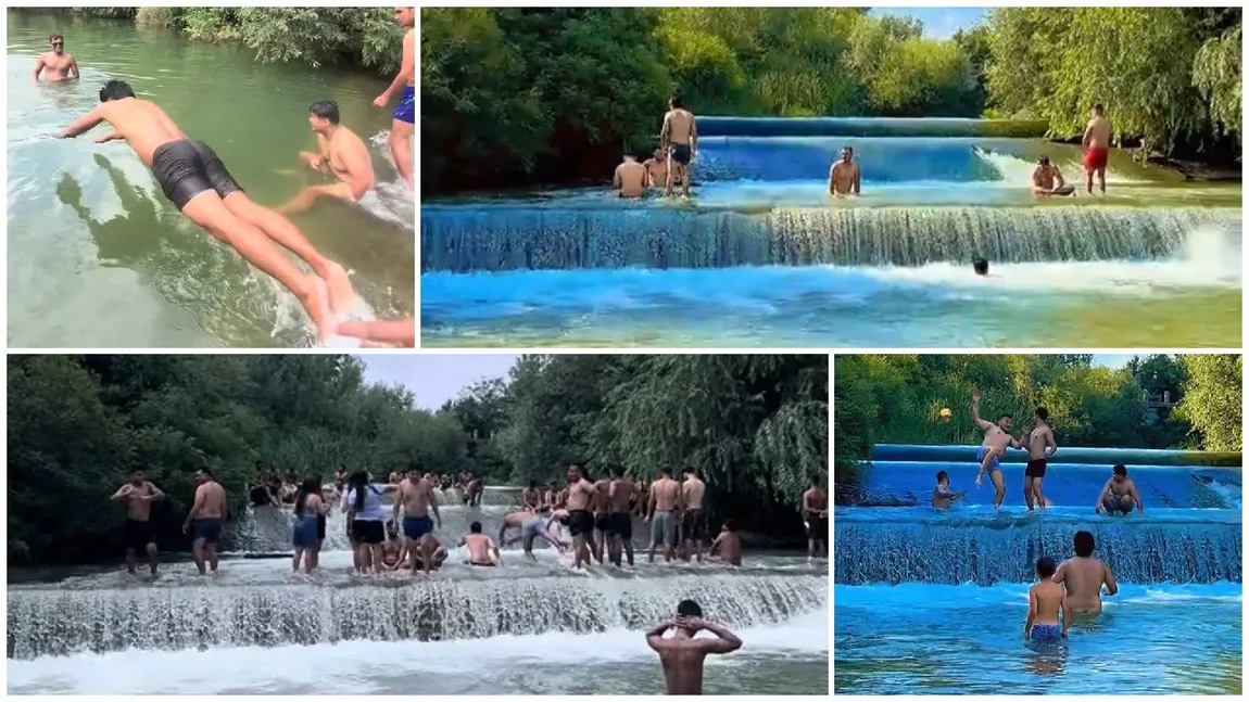 Nepalezii din București și-au găsit locul preferat pentru răcorire. S-au adunat cu zecile, au intrat în apă și au făcut picnic pe mal
