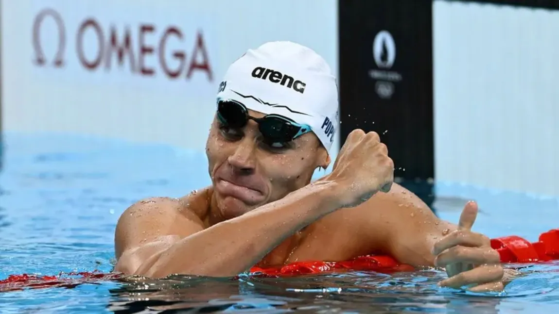 David Popovici s-a calificat în finala probei de 100 de metri liber la Europenele de la Paris. A stabilit un nou record al competiției