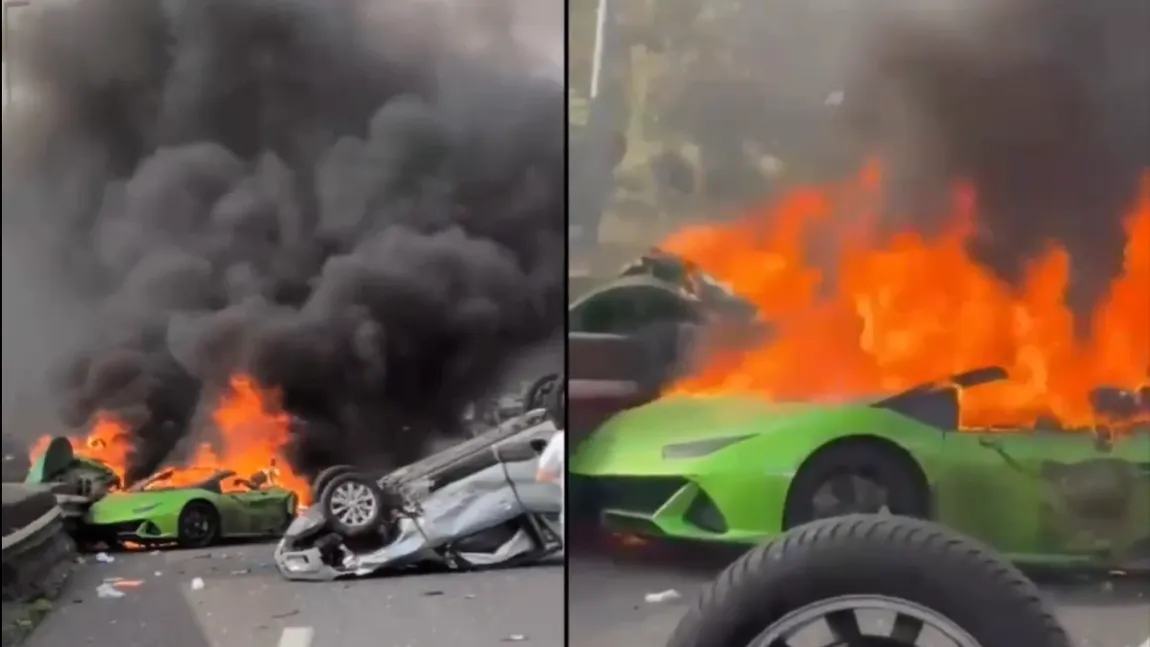 Accident teribil cu Lamborghini. Tată şi fiu au murit pe loc