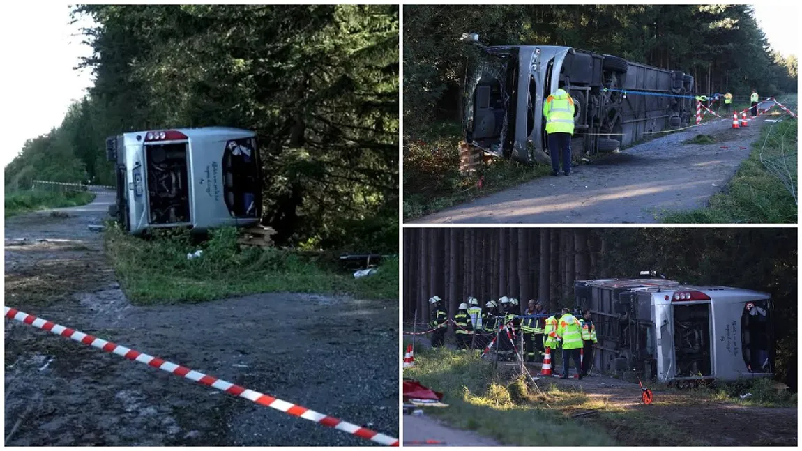 Un autocar cu 50 de turiști s-a răsturnat pe o autostradă din Germania: două persoane au murit, iar alte opt sunt rănite. Se îndreptau spre Oktoberfest