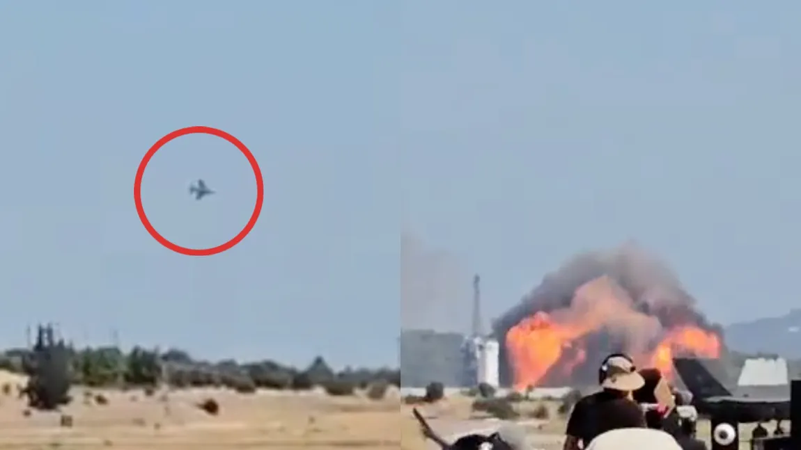 Un avion de vânătoare s-a prăbușit în timpul unui spectacol aerian din Grecia. Cei doi piloți au murit VIDEO
