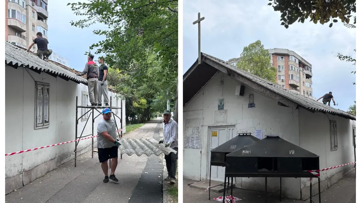 A început demolarea bisericii construită ilegal pe trotuar, în Constanța. Diana Şoşoacă a făcut circ
