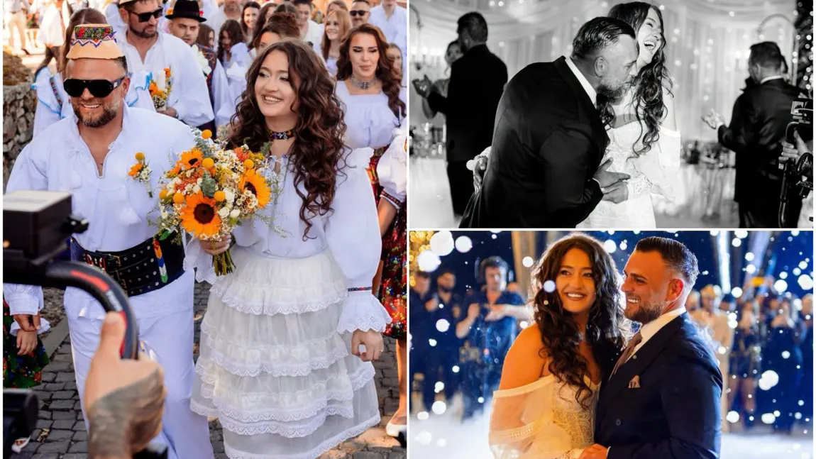FOTO Carmen Chindriș, nuntă de poveste în Maramureș. Artista a purtat o rochie de mireasă spectaculoasă la petrecere